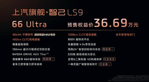 上汽最强旗舰！全尺寸SUV智己LS9预售：33.69万元起(图3)