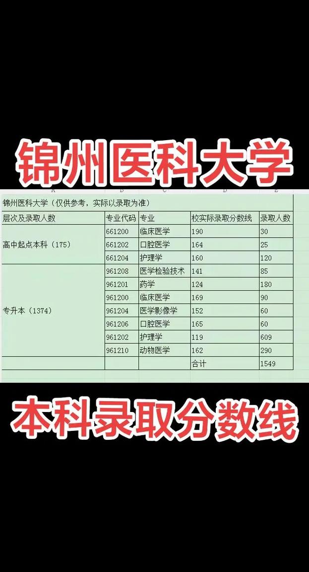锦州医学院入取分数？锦州医学院本科分数线2020年