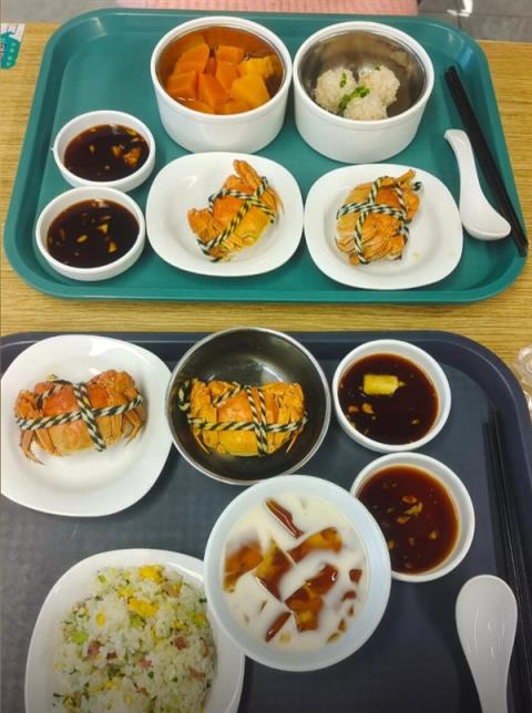 浙大食堂8.8元一只螃蟹引热议 网友直呼馋哭了(图2)