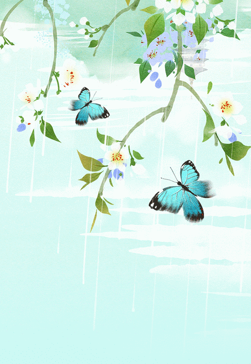 玫瑰花和蝴蝶比美?蝴蝶与玫瑰花图片动图