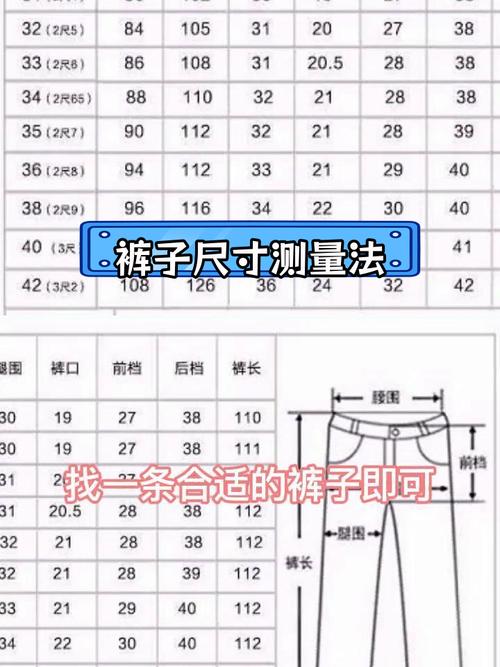 怎么判断裤子的尺码？怎么判断裤子的尺码表