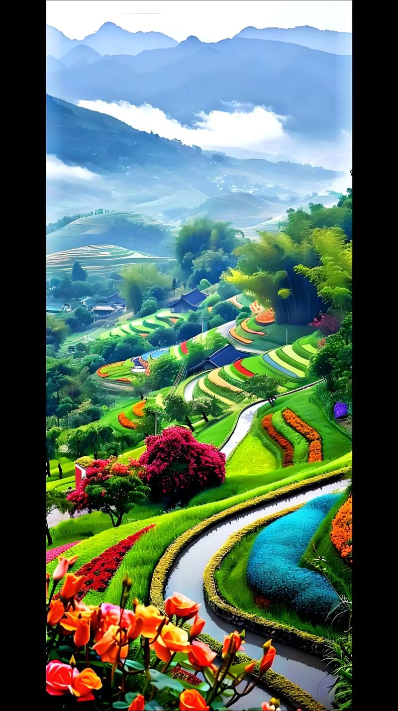 层层梯田层层绿下一句?层层梯田怎么比喻