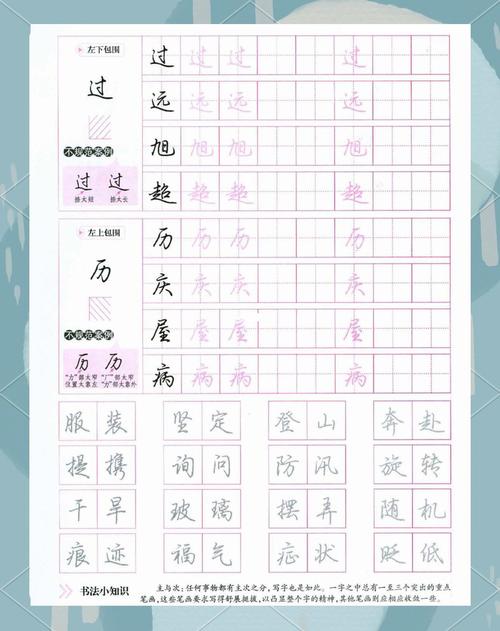 全包围的字书写要点?全包围的字有哪些需要注意的