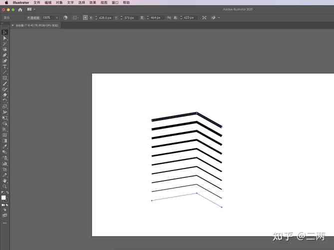 ai如何把线段平均分成三份?ai怎么将线条分布均匀