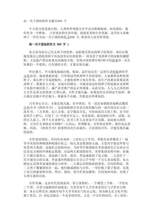 以团结为主题写一篇议论文?以团结为主题写一篇议论文800字