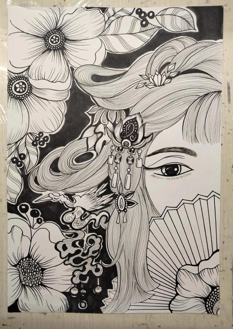 请问一种黑白画叫什么名称？黑白的画叫什么名字