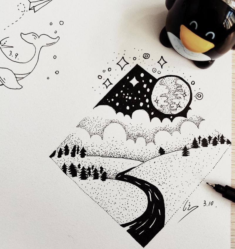 请问一种黑白画叫什么名称?黑白的画叫什么名字