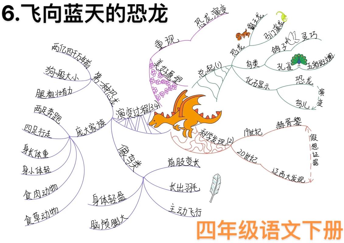 恐龙是怎么演化为鸟类的思维导图？恐龙是如何演化成鸟类的思维导图