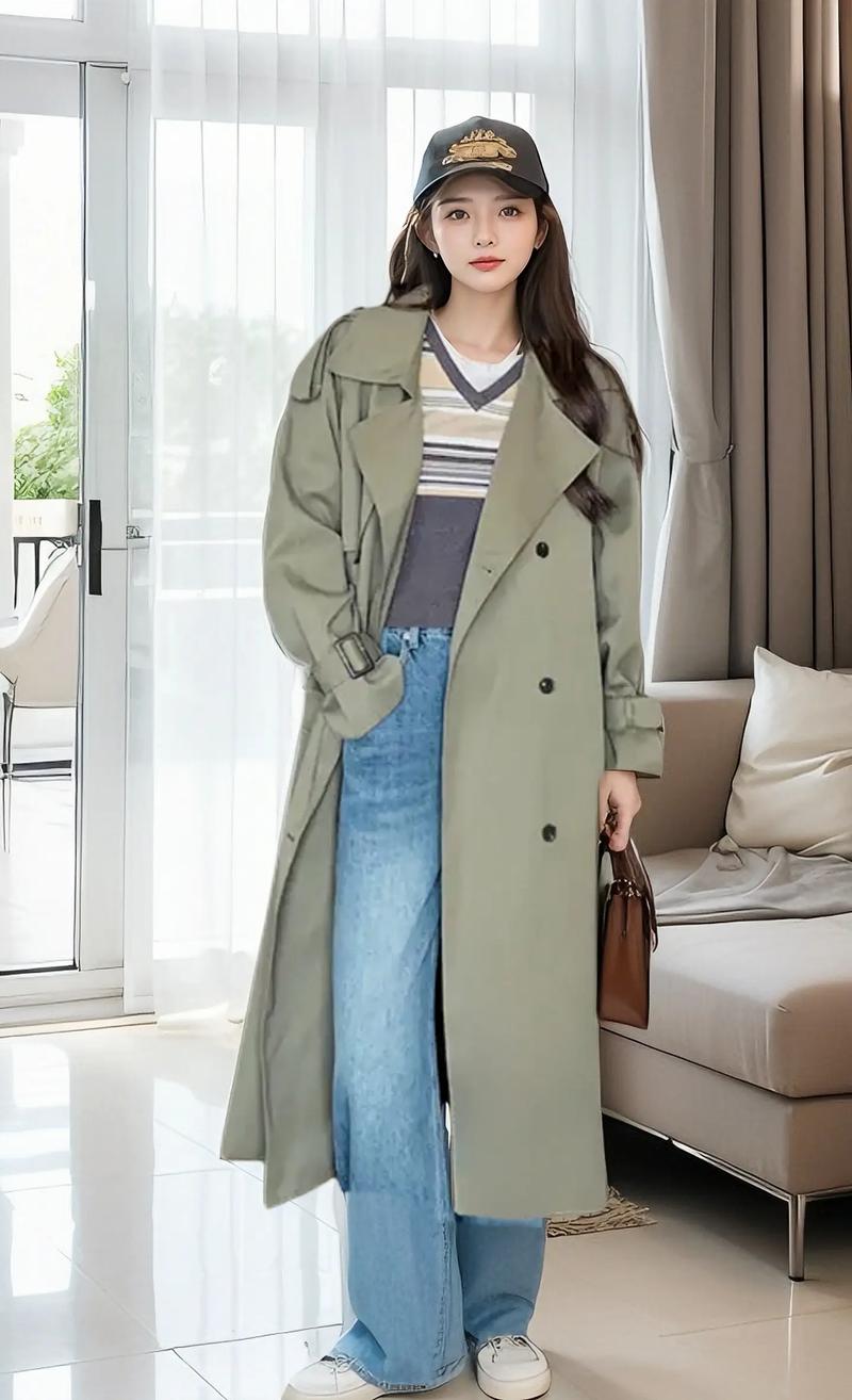 军绿色大衣可以配黑色裤子吗？军绿色大衣可以配牛仔裤吗