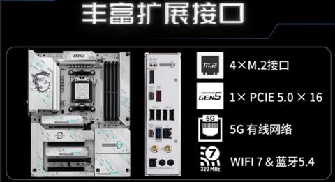 微星主流AM5背插主板来了!B850GAMINGPLUSWIFIPZ正式上市:1699元(图7)