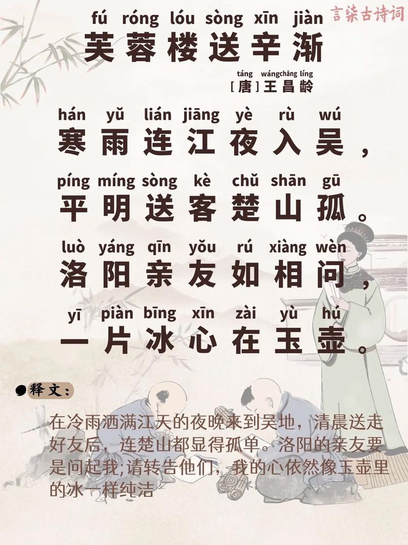 芙蓉楼送辛渐的意思?芙蓉楼送辛渐的意思和注释