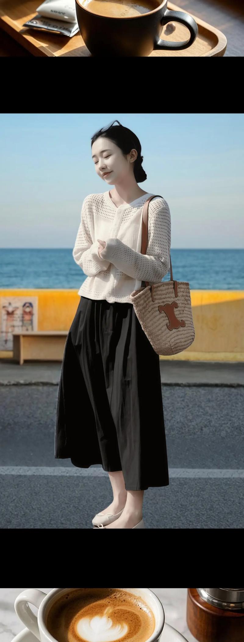 开叉毛衣裙怎么搭配外套?开叉短款毛衣女