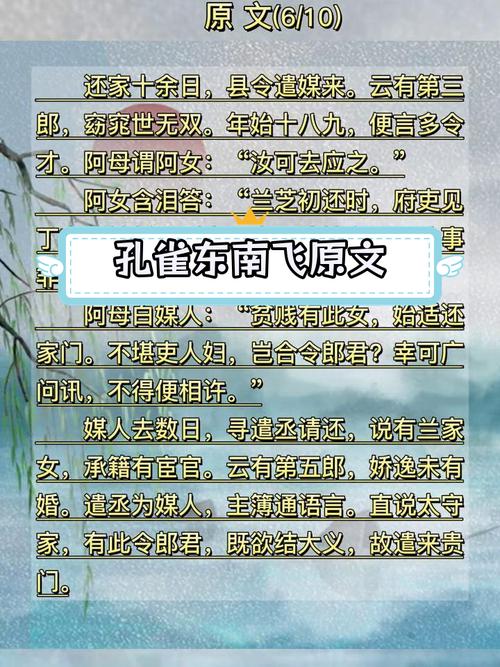 孔雀东南飞含义？孔雀东南飞 含义