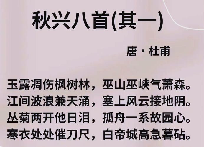 秋兴其一原文及翻译?秋兴其一杜甫翻译