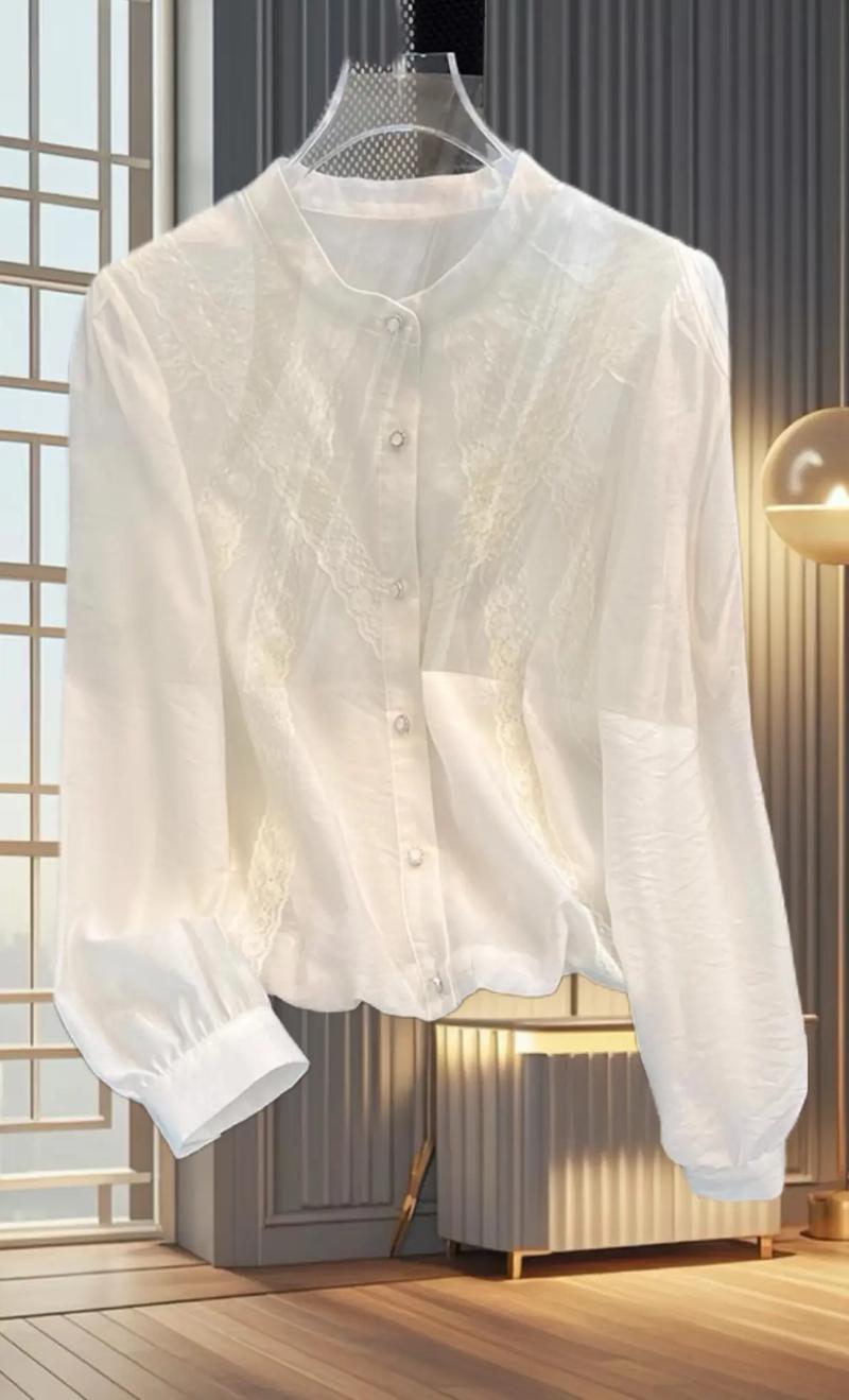 女长袖白色衬衫新款?女装白色长袖衬衫 新款