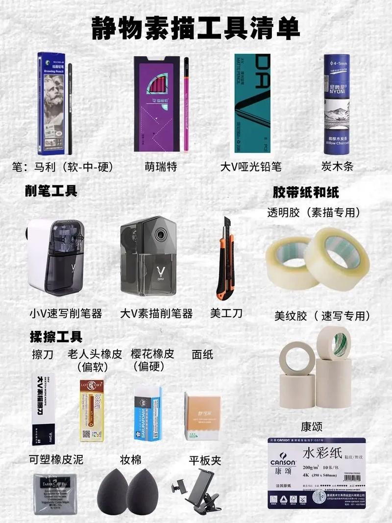 初学素描要准备什么工具?初学素描的人都需要准备些什么