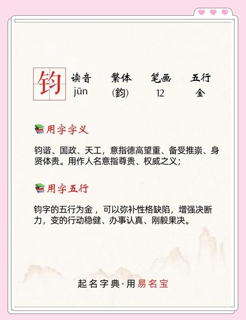 钧字的意思起名用好不？钧字用于名字好不好