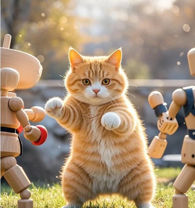 猫咪的“金鸡独立”