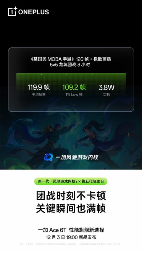 第五代骁龙8性能开挂!一加Ace6T游戏实测:《王者荣耀》3小时帧率稳成一条直线(图3)