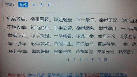 举什么什么什么的四字成语？举什么什么什么四字成语大全集图片高清