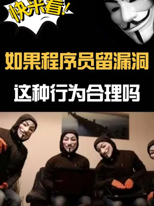 如果程序员在项目中留下漏洞，这种行为合理吗？