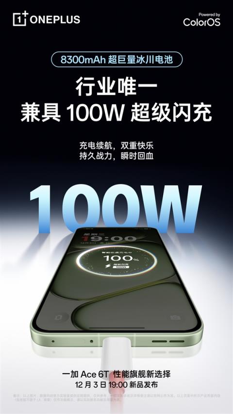 全球首发！一加Ace6T搭载8300mAh冰川电池：旗舰机型迈入8000+续航时代(图4)