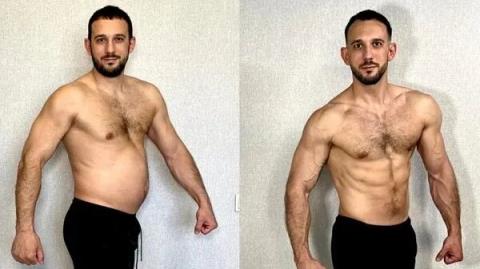 俄罗斯肌肉男挑战每天吃1万大卡再瘦回去！1个月后人没了(图2)