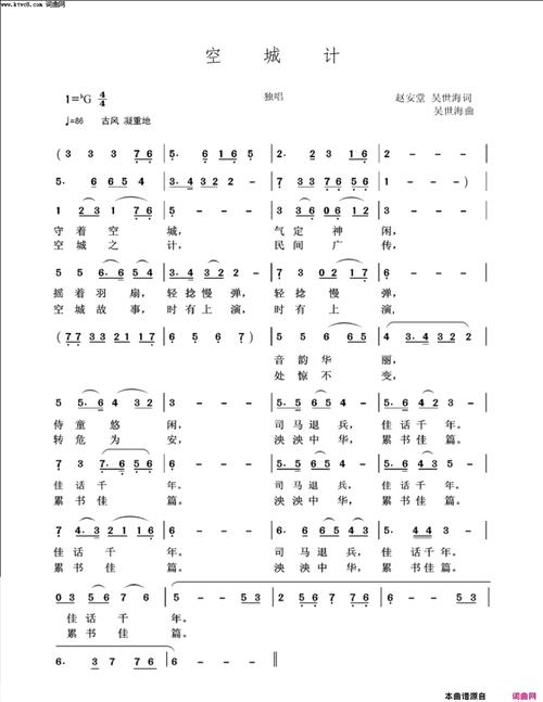 空城计诸葛亮弹的琴曲？诸葛亮空城计琴声音乐