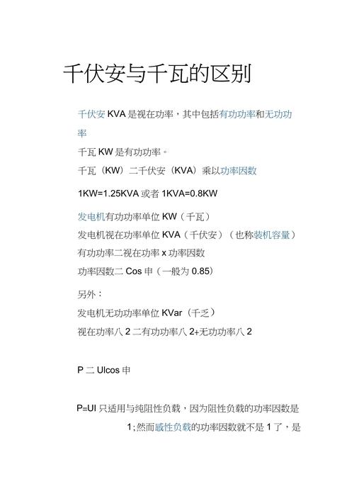 千伏安代表什么意思？千伏安是什么单位与度