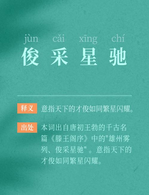 俊采星驰是成语吗？俊采星驰的含义