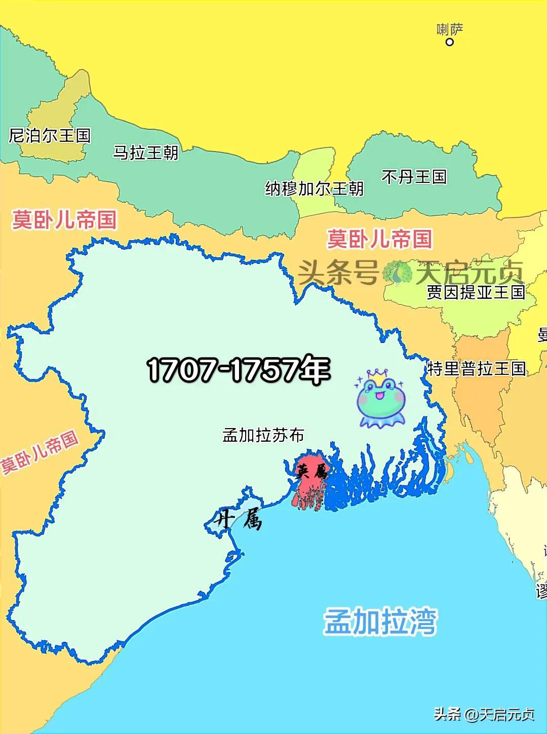 孟加拉国地形图变迁:从大孟加拉变为小孟加拉,为何国土少了一半?