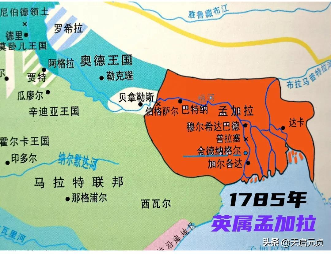 孟加拉国地形图变迁:从大孟加拉变为小孟加拉,为何国土少了一半?