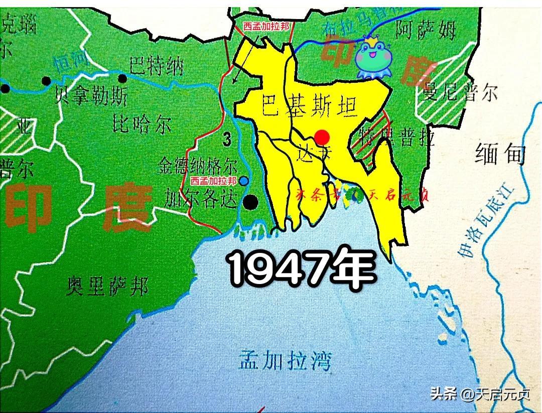 孟加拉国地形图变迁:从大孟加拉变为小孟加拉,为何国土少了一半?