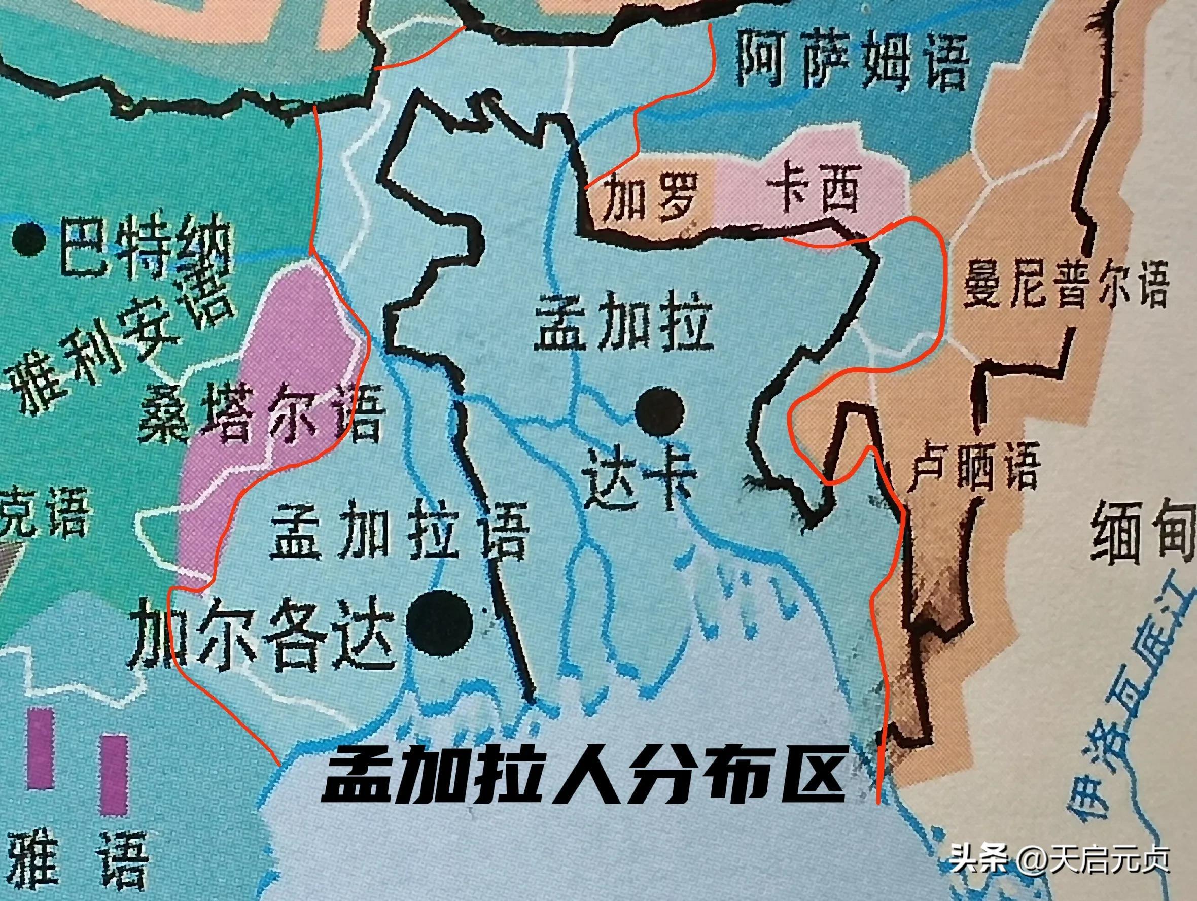 孟加拉国地形图变迁:从大孟加拉变为小孟加拉,为何国土少了一半?