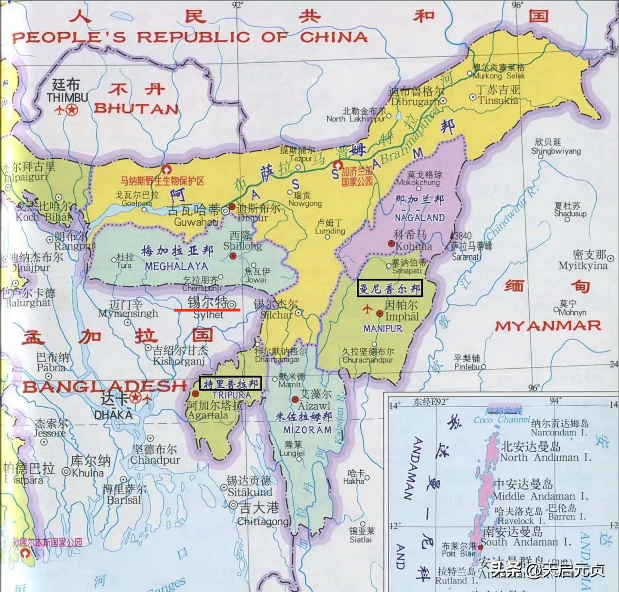 孟加拉国地形图变迁:从大孟加拉变为小孟加拉,为何国土少了一半?
