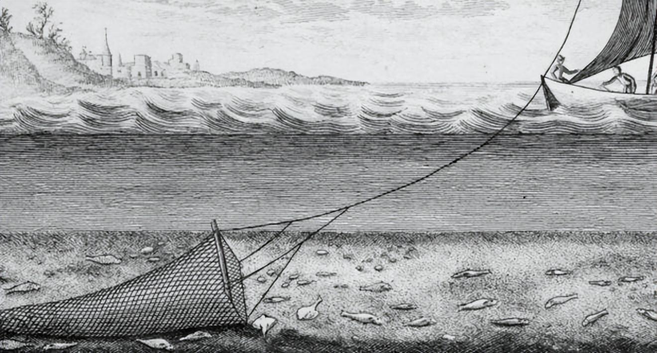 渔网捕鱼的原理图解?空无一物的底下如何捕捞海量鱼群