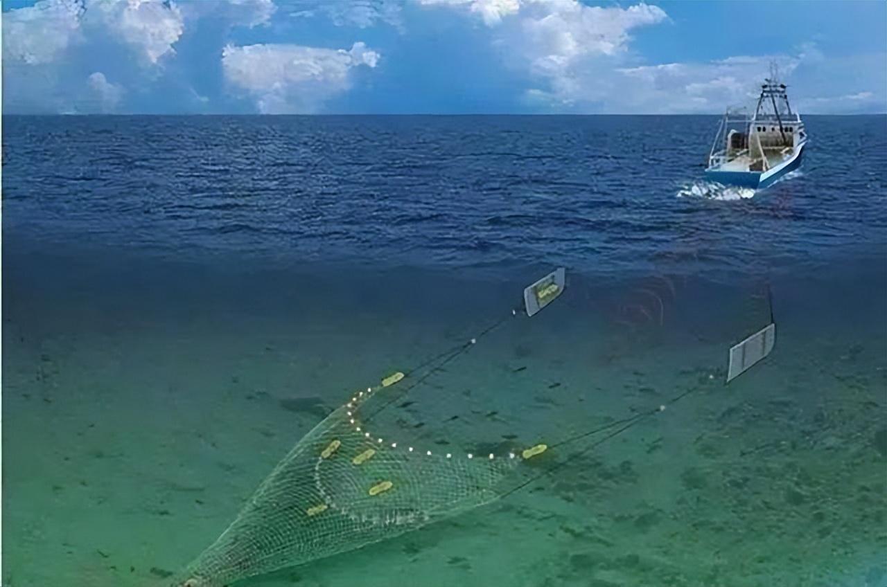 渔网捕鱼的原理图解?空无一物的底下如何捕捞海量鱼群