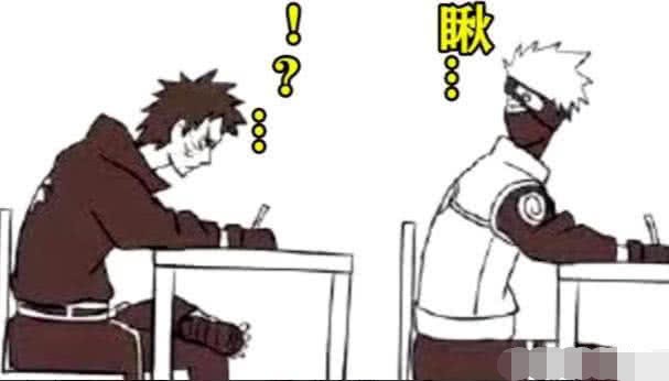火影忍者搞笑同人漫画,带土因为考试卡卡西不给抄挂科开始黑化了