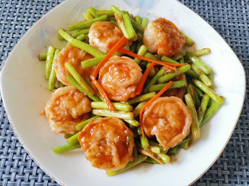 蒜苔炒虾仁家常做法,正宗步骤全解析