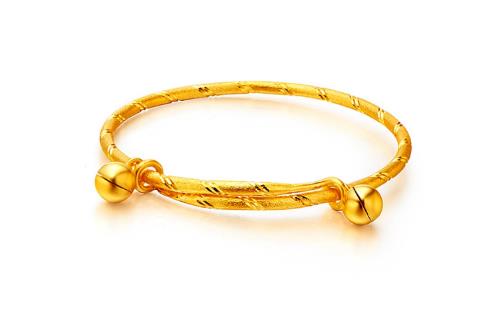 黄金手镯有划痕是白色是正常吗