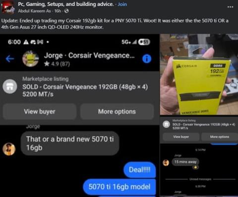 玩家用192GBDDR5换了张RTX5070Ti！亏大发了(图1)