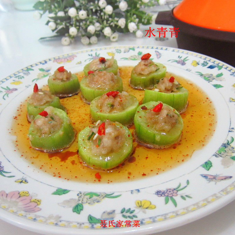 家常蒸丝瓜肉盅做法详解，鲜嫩多汁配料全公开-图3