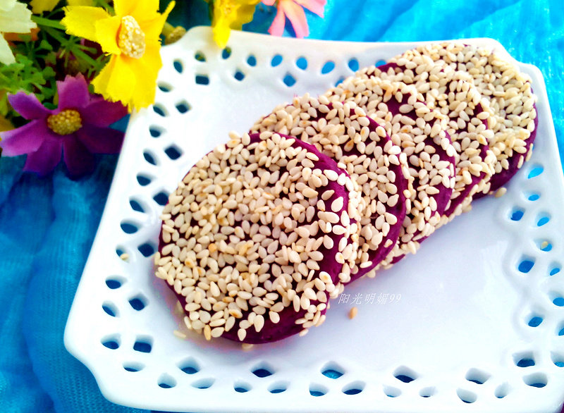 白麻紫薯饼做法大全，手把手教你轻松做！-图5