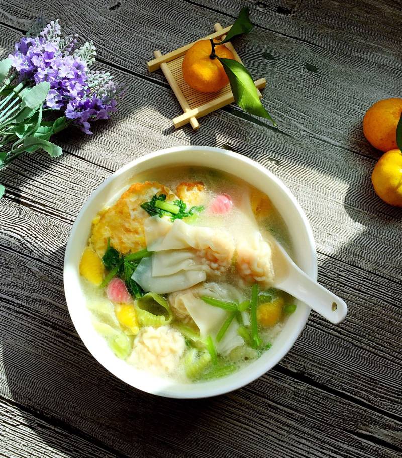 家常油菜云吞面，这样做最鲜香-图5