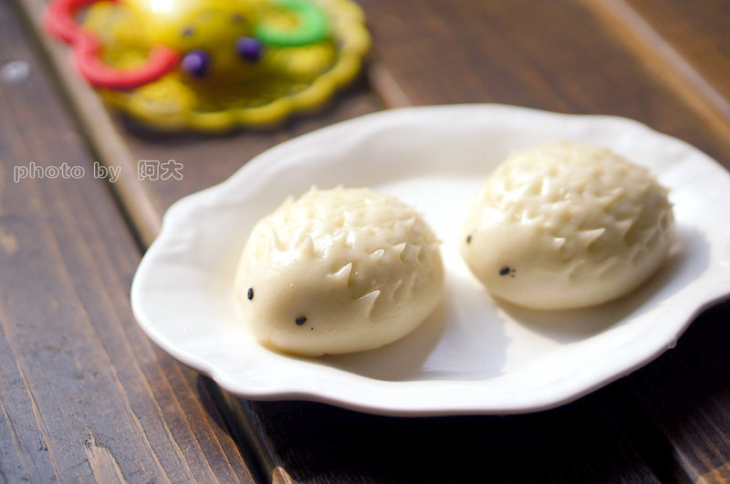 家常南瓜刺猬包做法：软萌可爱，香甜松软-图3