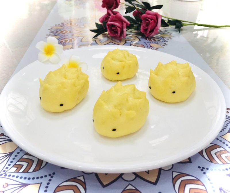 家常南瓜刺猬包做法：软萌可爱，香甜松软-图7