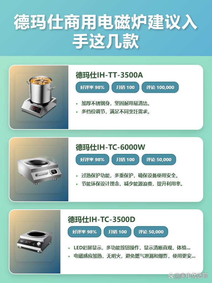 2025年商用厨房升级必看：精选5款德玛仕商用电磁炉推荐，加热快、易清洁，看看德玛仕商用电磁炉哪款好用一点？