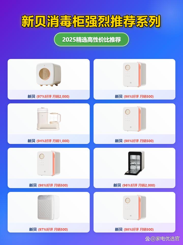 2025年新贝消毒柜哪款好？母婴达人推荐新贝消毒柜性价比高的型号排行榜前十名，宝妈奶爸必看选购攻略！