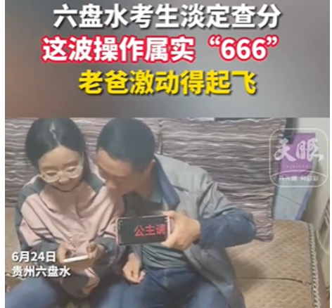 考生高考666分 爸爸:公主请上岸，考分相当吉利！-趣考网