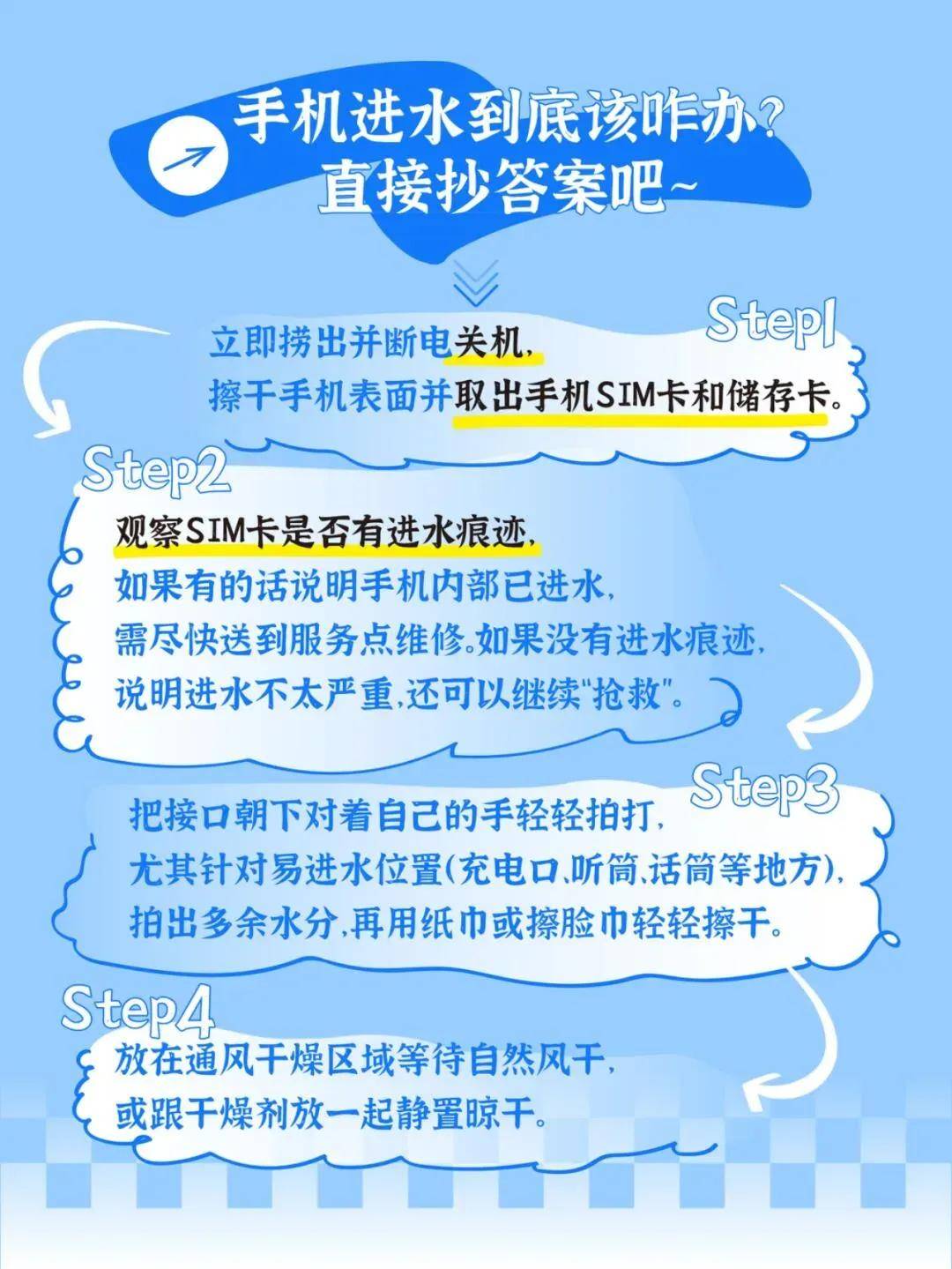 手机进水了怎么办？手机进水了怎么处理比较好？手机进水过了一夜还能修好吗？(图2)